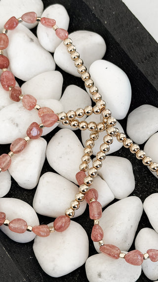 Stone and Metal Bead Bracelets. *Final Sale*