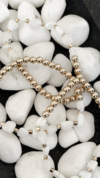 Stone and Metal Bead Bracelets. *Final Sale*