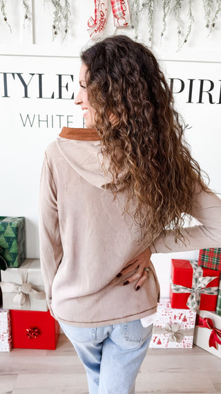 Melody Hooded Button Henley