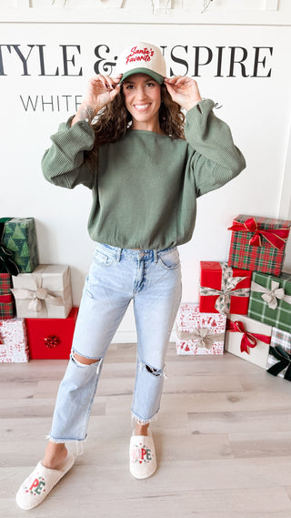 Kendra Waffle Texture Boatneck Top