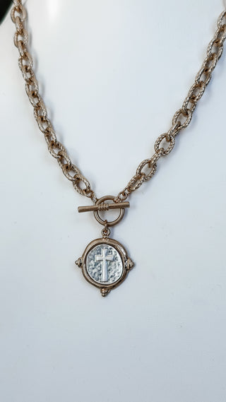 Cross Toggle Necklace. *Final Sale*