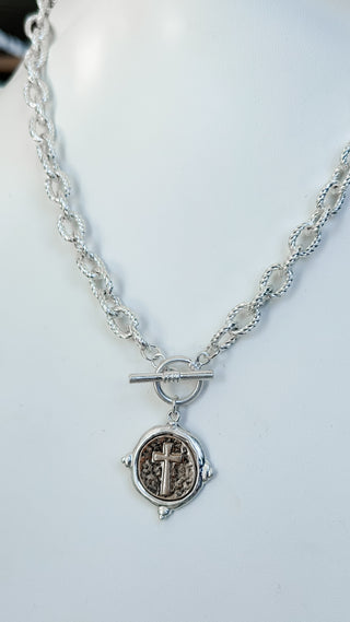 Cross Toggle Necklace. *Final Sale*