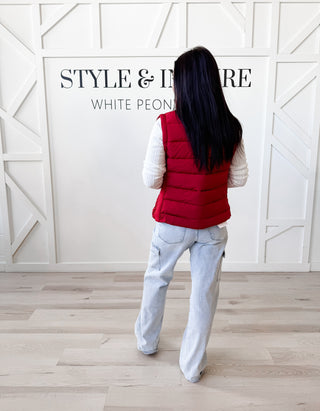 Lyla Polar Collar Quilted Vest