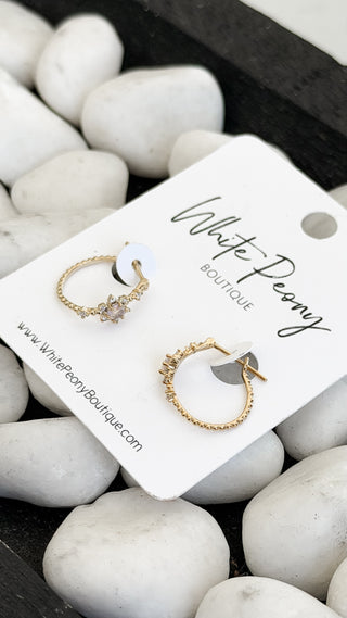 Crystal Hoop Earrings. *Final Sale*