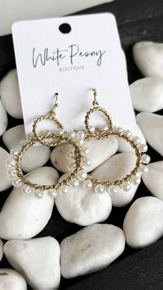 Twist Pearl Earrings. *Final Sale*