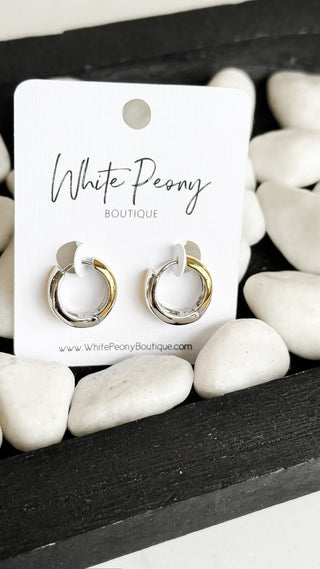 Twisted Bottom Hinge Hoops *Final Sale*