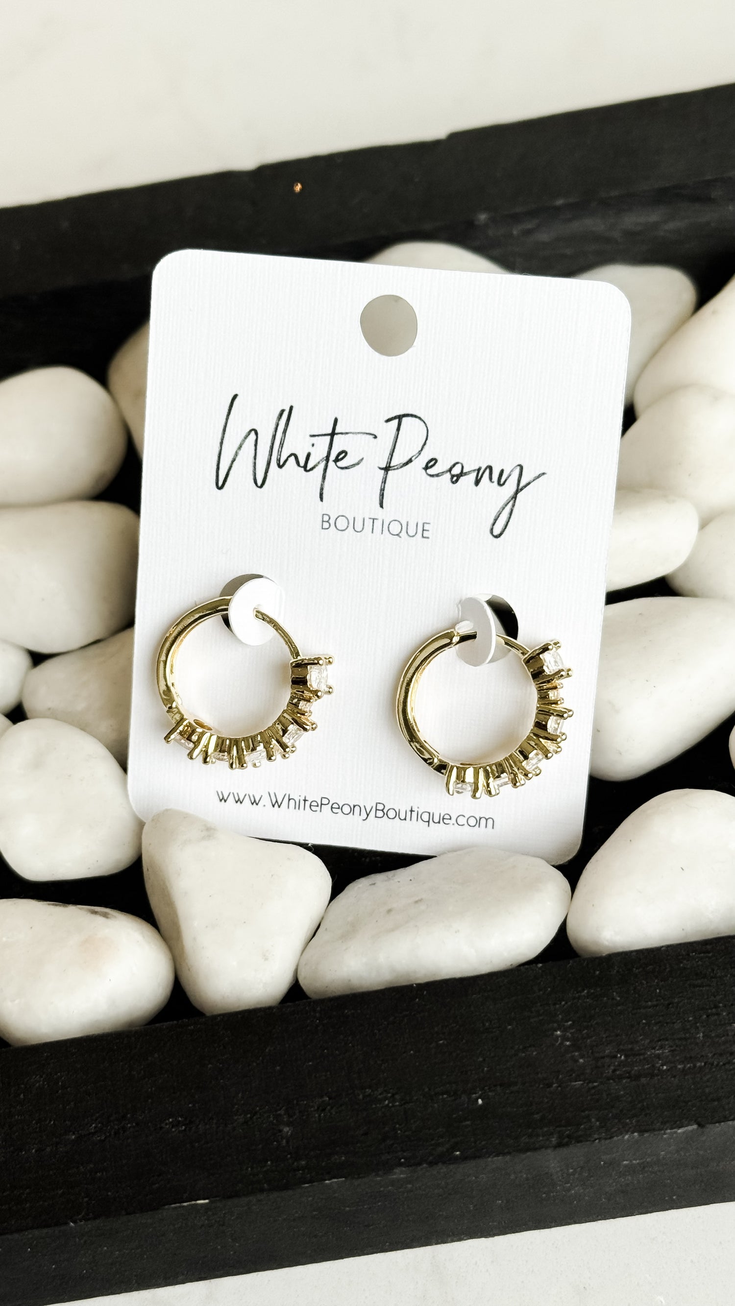 Crystal Luxe Hoops. *Final Sale*