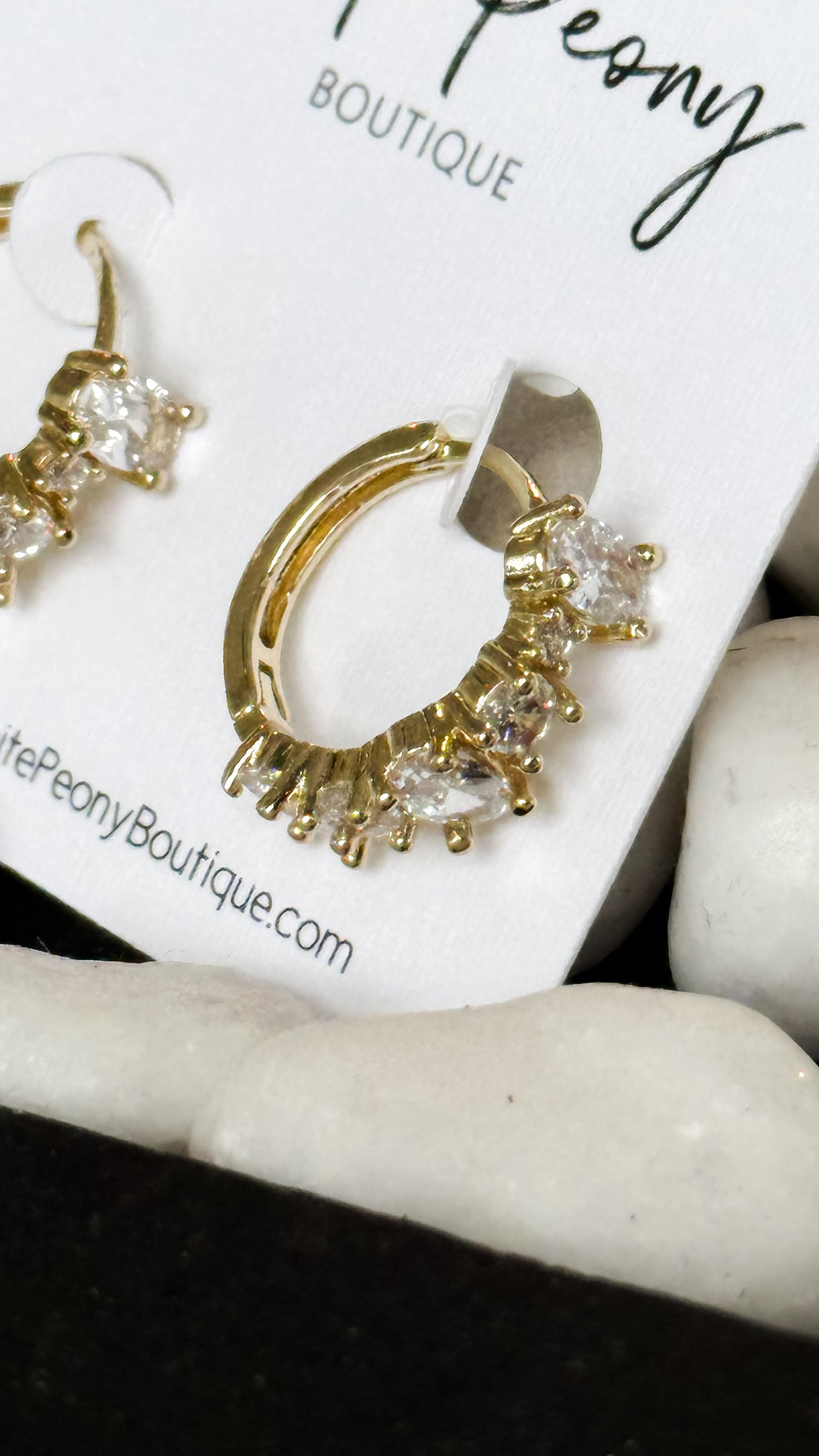 Crystal Luxe Hoops. *Final Sale*