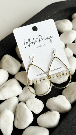 Teardrop Chip Earrings  *Final Sale*