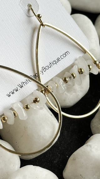 Teardrop Chip Earrings  *Final Sale*