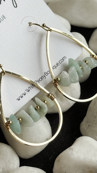 Teardrop Chip Earrings  *Final Sale*
