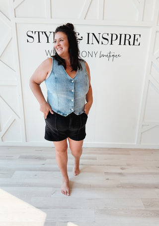 Janet V-Neck Button Down Vest
