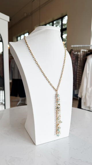 Stone Fringe Necklace
