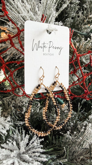 Double Beaded Teardrop Earring