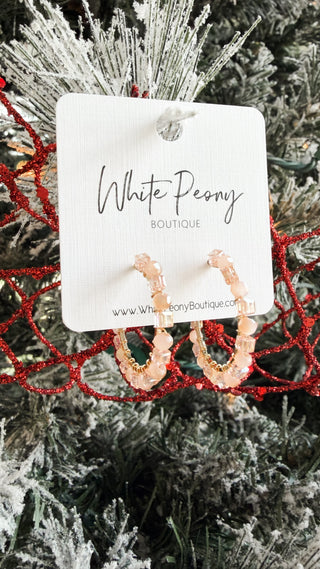 Crystal Bead Open Hoops *Final Sale*