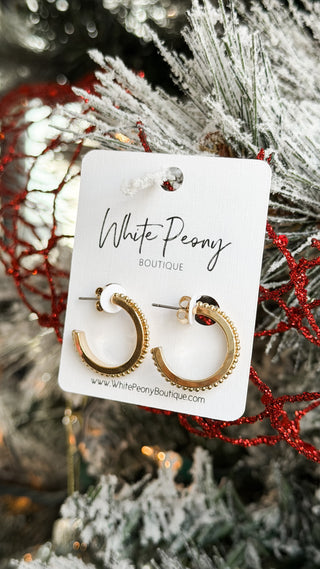 Beaded Edge Open Hoop *Final Sale*