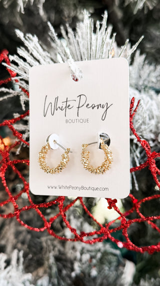 Stacked Chip Split Hoops *Final Sale*