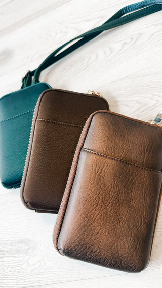 Double Zip Crossbody Wallet
