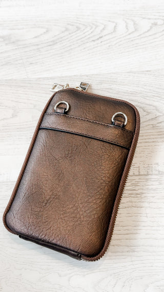 Double Zip Crossbody Wallet