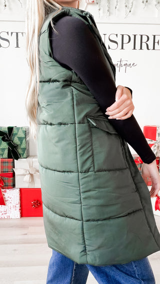 Gwen Long Quilted Vest