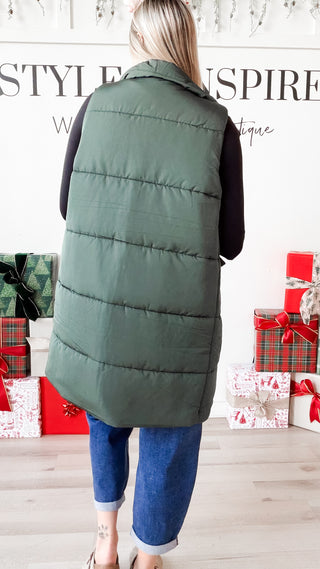 Gwen Long Quilted Vest