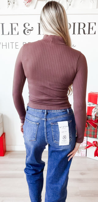 NikiBiki Mock Neck Long Sleeve Top