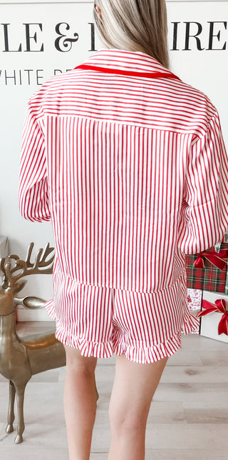 Santa Stripe Pajama Set