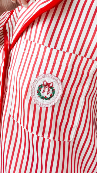 Santa Stripe Pajama Set