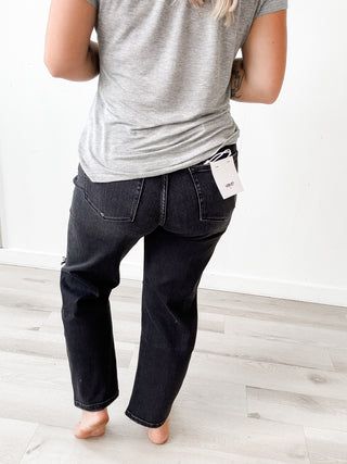 Vervet Distressed Barrel Jeans
