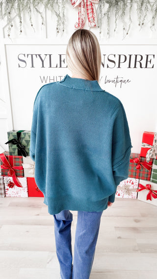 Kate Side Slit Oversized Sweater *final sale*