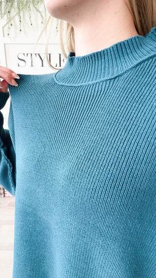 Kate Side Slit Oversized Sweater *final sale*