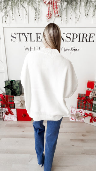 Kate Side Slit Oversized Sweater *final sale*