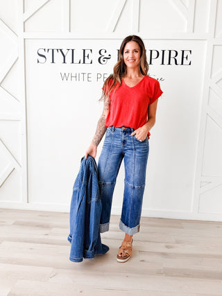 Katerina Slubby V-Neck Tee