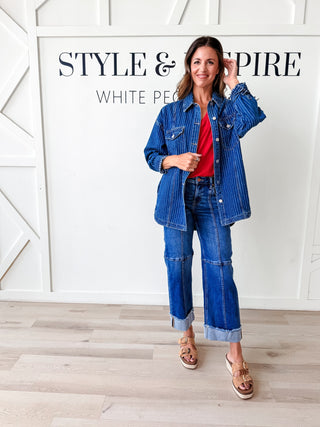 Janine Oversized Stripe Shacket