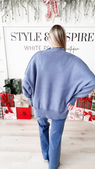 Kate Side Slit Oversized Sweater *final sale*