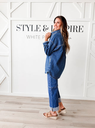 Janine Oversized Stripe Shacket