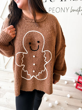Gingerbread Man Oversized Sweater