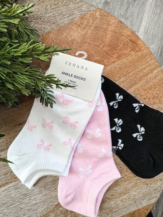 Ribbon Printed Socks *final sale*