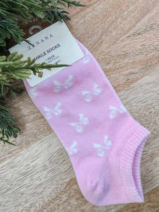 Ribbon Printed Socks *final sale*