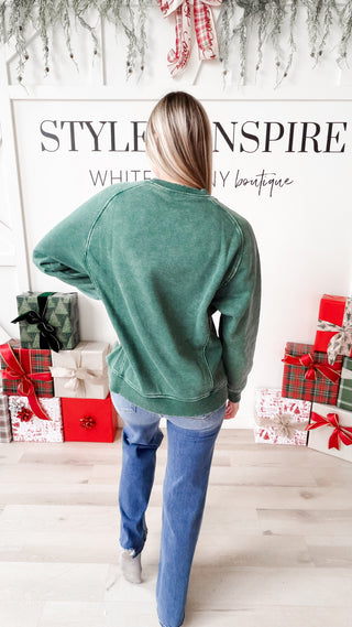 Kora Acid Washed Side Rib Sweatshirt