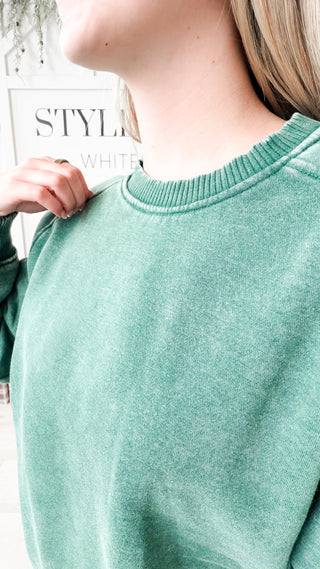 Kora Acid Washed Side Rib Sweatshirt