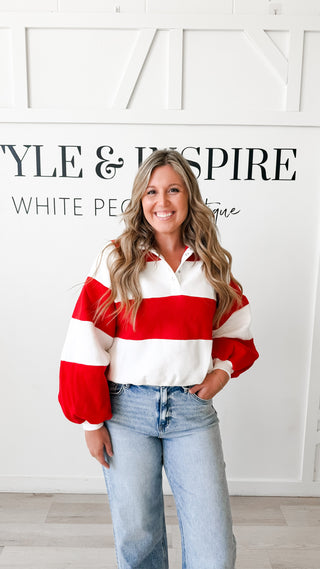 ILona Rugby Stripe Pullover