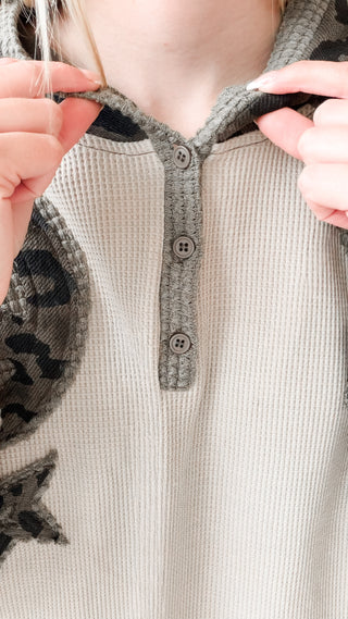 Mackenzie Star Peace Patchwork Hoodie