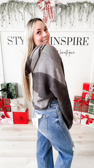 Keira Stripe Block Hoodie