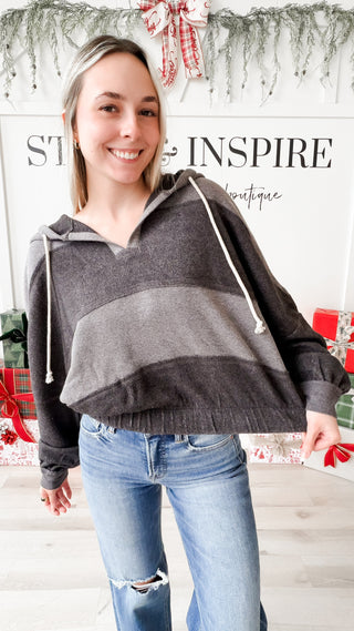 Keira Stripe Block Hoodie