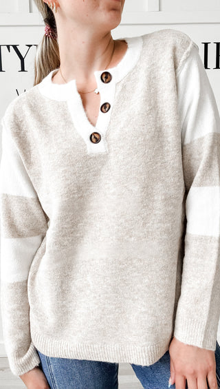 Mariah Color Block Henley