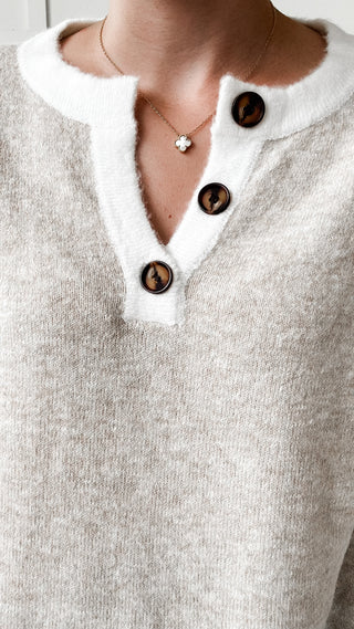 Mariah Color Block Henley