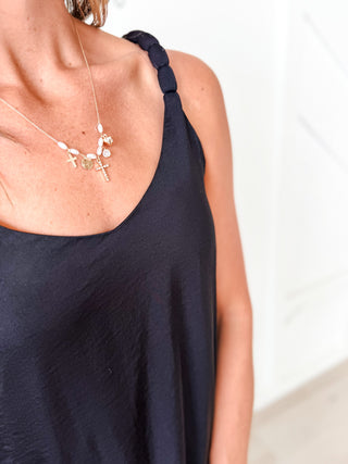 Ellie V-Neck Tank W/Accent Straps