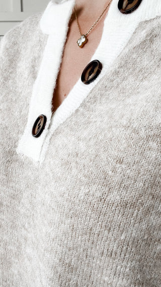 Mariah Color Block Henley
