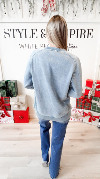 Kora Acid Washed Side Rib Sweatshirt